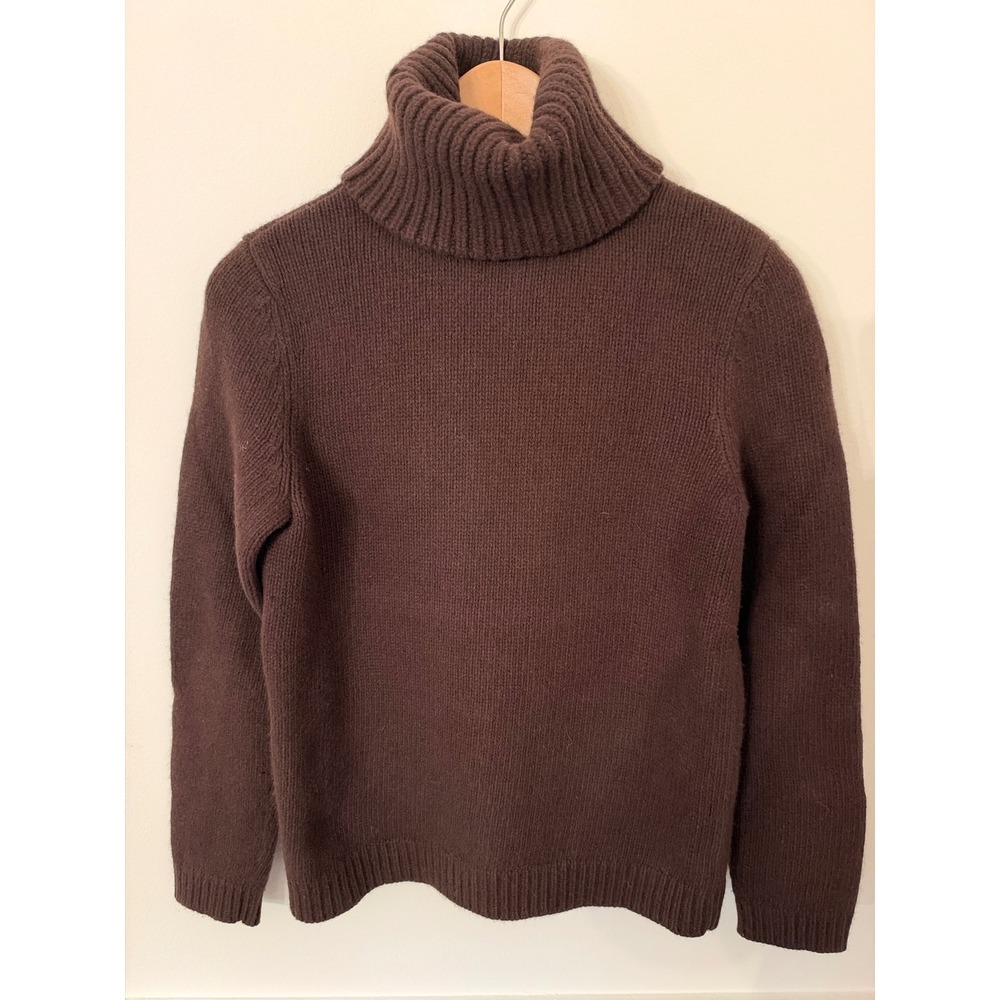 Lauren Ralph Lauren Turtleneck Sweater Medium Brown Wool Angora Blend